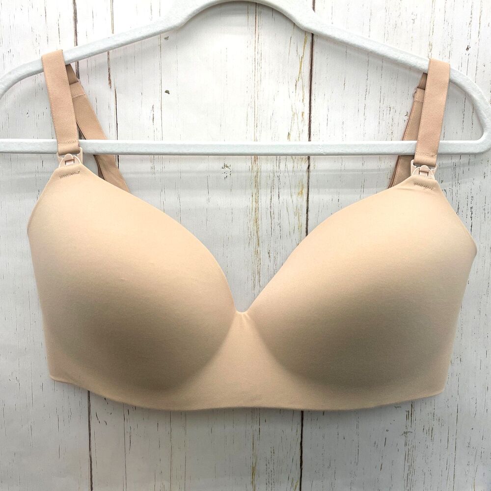 Soma Womens Enbliss Wireless Nursing Tan Beige Molded Cup Bra Size 36 DDD